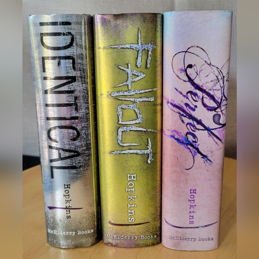Book Lot of 3 HCDJ Ellen Hopkins' Novels - Identical / Perfect / Fallout
